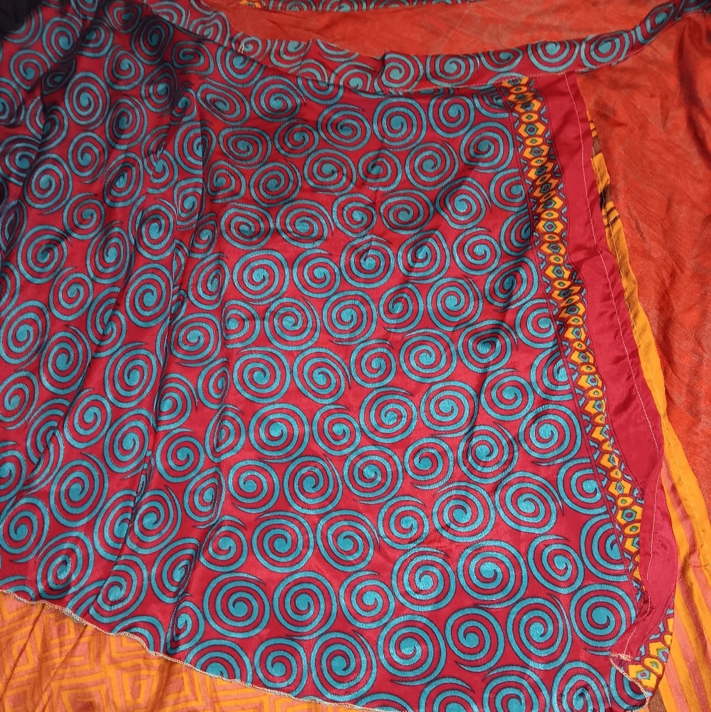 Plus Size Sari Wrap Skirt